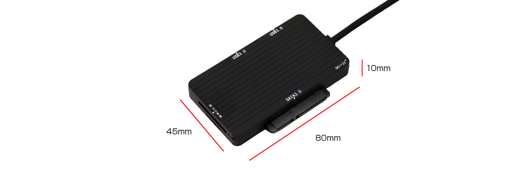SDカードリーダー&ハブ機能搭載 2.5型/3.5型SATA HDD/SSD変換アダプタ USB3.1Gen1（USB3.0）USB2.0接続 UASPモードアオテック製品 AOK-HDUSB-U3AD アイティプロテック