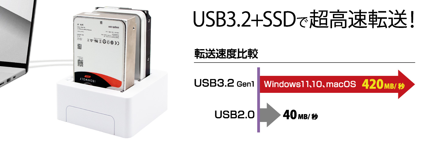 ネジ・工具不要 2.5型SATA HDDケース USB3.1Gen1(USB3.0)USB2.0接続 UASPモード アオテック製品 AOK-25CASE-SLU3 アイティプロテック