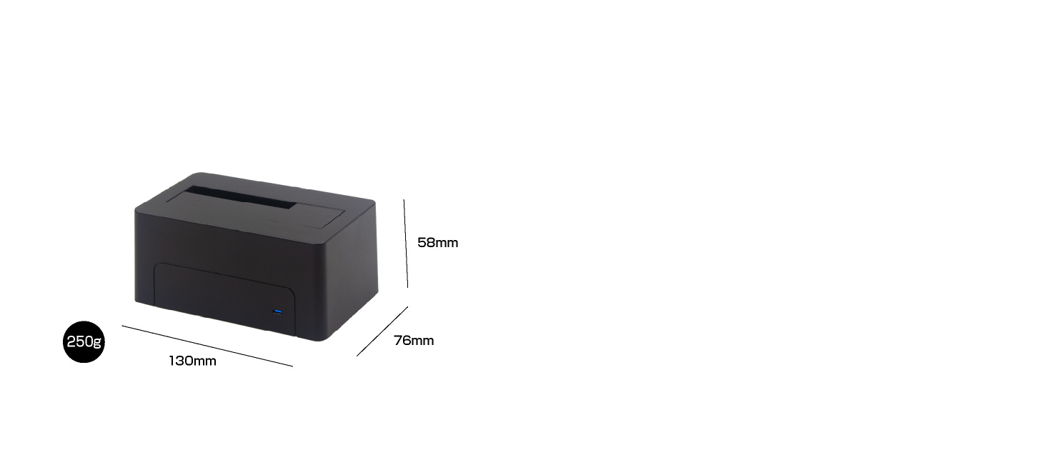 工具不要・取付簡単 2.5型/3.5型SATA HDD/SSDスタンド USB3.1Gen1(USB3.0)USB2.0接続 UASPモード アオテック製品 AOK-ONESHOT-U3S アイティプロテック