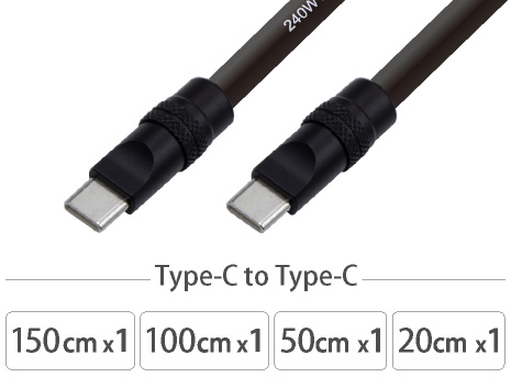 ITPROTECH USB Type-Cやわらかケーブル 4本セット ハイグレードケーブル 240W/USB2.0(480bps)IPT-4SET240W-JUST アイティプロテック ジャストシステム