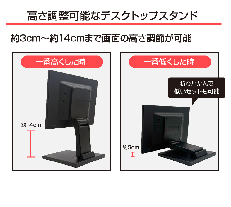 ITPROTECH 14型IPS高精細フルHD マルチモニター LCD14MPHCRA-IPS アイティプロテック