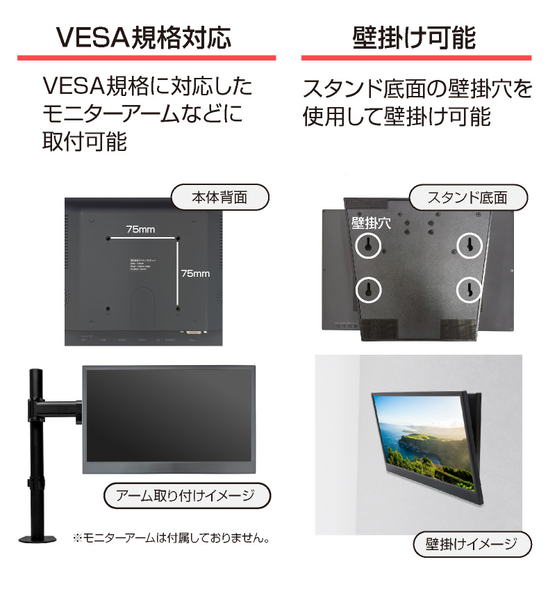 ITPROTECH 14型IPS高精細フルHD マルチモニター LCD14MPHCRA-IPS アイティプロテック