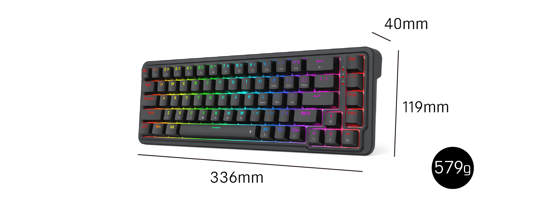 REDRAGON K709 NOVA 60% Wired Gasket RGB Gaming Keyboard K709-RGBTI アイティプロテック