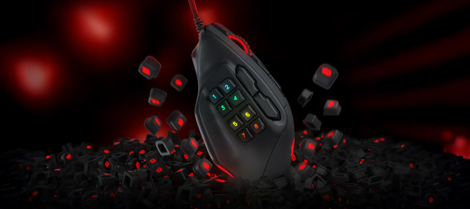 REDRAGON M811 Aatrox MMO Wired Gaming Mouse M811-RGBTI アイティプロテック