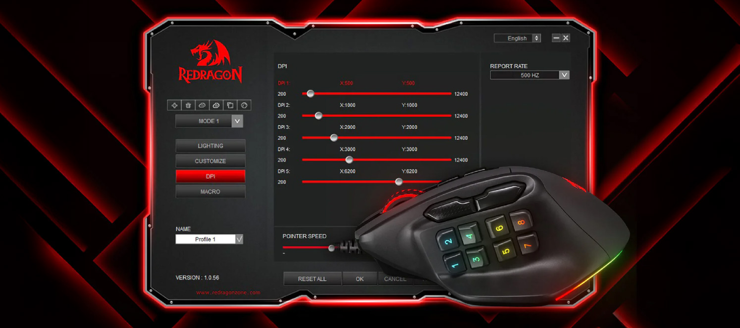 REDRAGON M811 Aatrox MMO Wired Gaming Mouse M811-RGBTI アイティプロテック