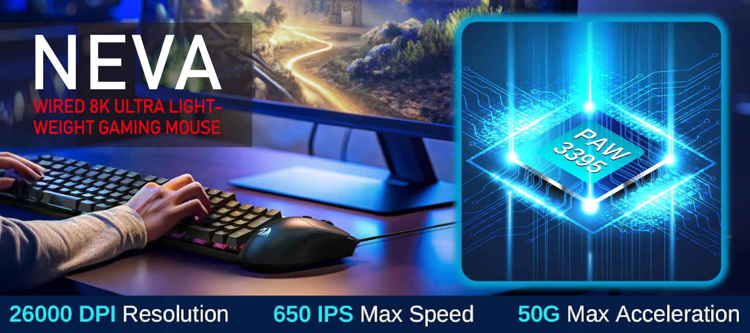 REDRAGON NEVA M815 8K Wired Gaming Mouse M815TI アイティプロテック