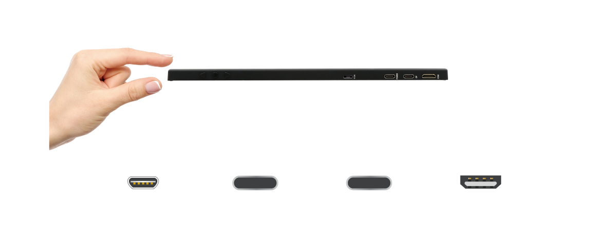 ケーブル1本で画面拡張 USB Type-Cディスプレイ給電 15.6inch Mobile Monitor UNI-15MOBILE/M アイティプロテック ユニットコム